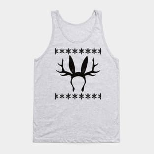 Festive Burger Antlers - black Tank Top